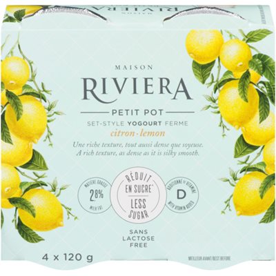 Maison Riviera Yogourt Ferme Citron 4x120g