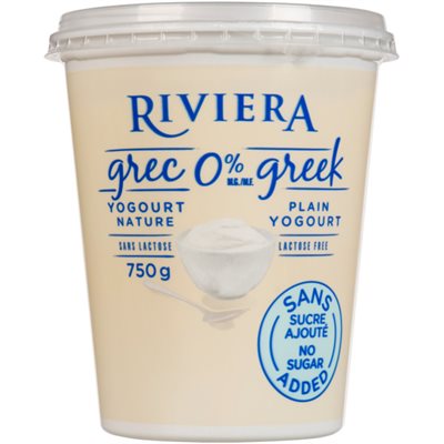 Maison Riviera Natural Greek Yogurt 0% Mg 750g
