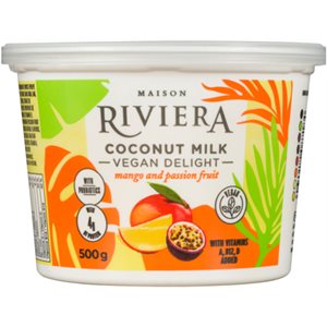 Maison Riviera Coconut Milk Yogourt Mango And Passion Fruit 500 g