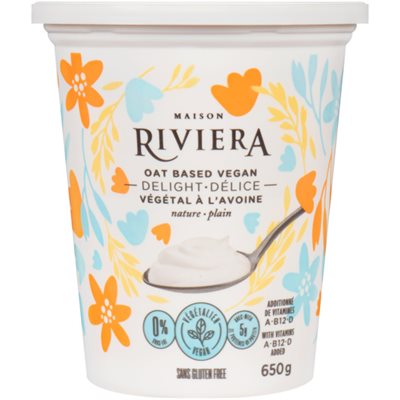 Maison Riviera Oat Based Delight Nature Yogourt 650g