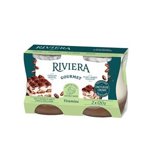 Riviera Gourmet Coconut Plant-Based Yogourt- Tiramisu 2X120G