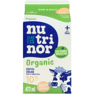 Nutrinor Biologique Créme à Café 10% M.G. 473 ml