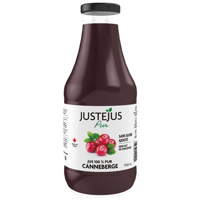 Just Juice Jus Canneberges Pressees Fraiches