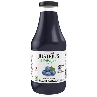 Just Juice Organic Wild Blueberry Juice 946ml