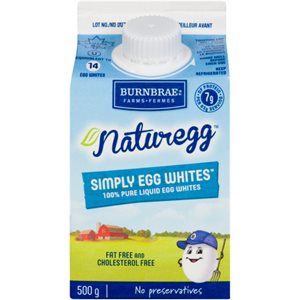 Burnbrae Fermes Naturoeuf Blancs d'oeufs Liquides 100 % Pure 500 g