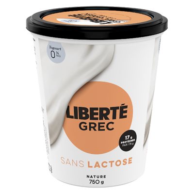 Libérte YAOURT GREC 0% NATURE SANS LACTOSE 750G