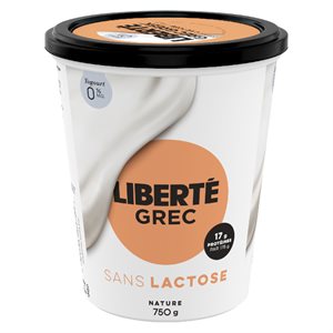 Liberte GREEK YOGURT 0% LACTOSE FREE PLAIN 750G