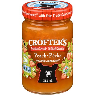 Crofter's Tartinade suprême Pêche bio 383 ml