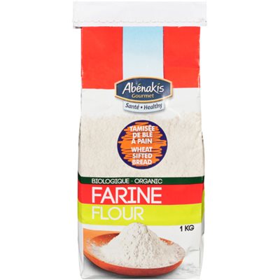 Abenakis Farine à pain tamisée au blé biologique