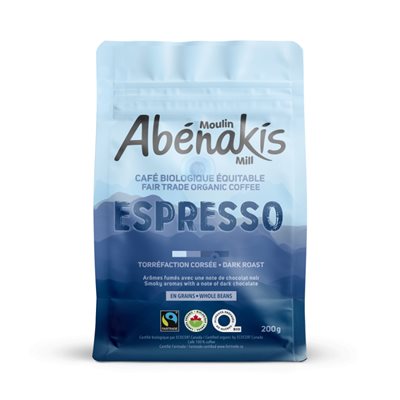 Abenakis Café En Grains Espresso Bio & Équitable 200g