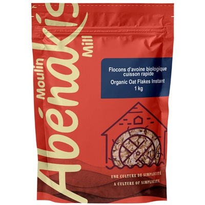 Abénakis Organic Quick Cooking Oat Flakes 1Kg