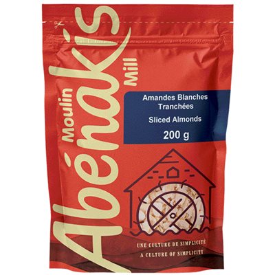 Abénakis Amandes Blanches Tranchées 200g Abénakis Amandes Blanches Tranchées 200g