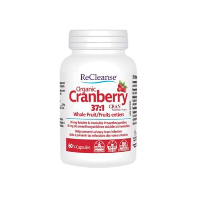 Prairie Naturals Organic Whole Fruit Cranberry 37:1 60Un