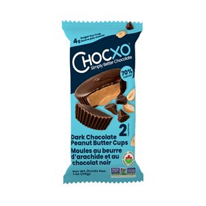 Chocxo Organic Dark Chocolate Peanut Butter Cups 28g