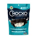 CHOCXO Organic Dark Milk Chocolate Cookies & Creme Cups 98g