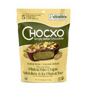 ChocXO Moules chocolat au lait à la pistache façon Dubaï biologique 98g