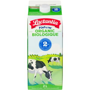 Lactantia PÅ«rFiltre Lait Partiellement écrémé Biologique 2% M.G. 2 L