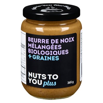 Nuts to You Beurre de noix mélangées biologiques + graines 365g