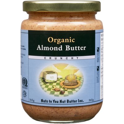 Nuts to You Nut Butter Beurre d'Amandes Biologiques Croquant 365 g