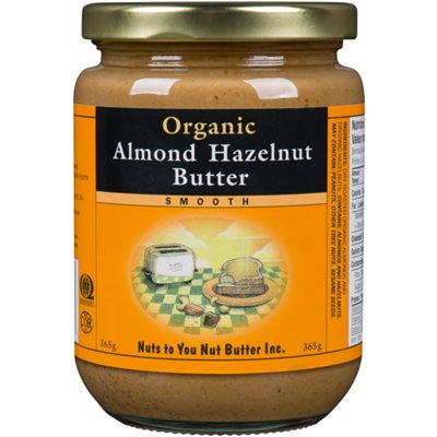 Nuts to You Nut Butter Almond Hazelnut Butter Smooth Organic 365 g 365g