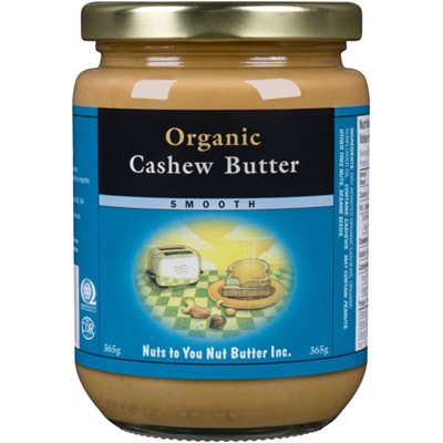 Nuts to You Organic Smooth Cashew Butter 365g