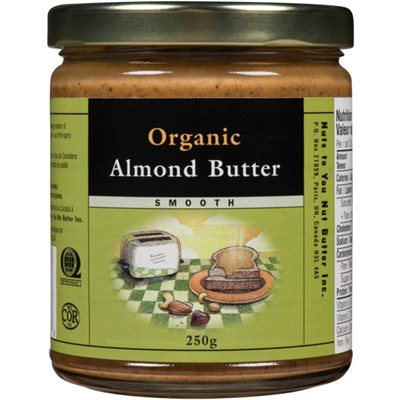Nuts to You Nut Butter Beurre d'Amandes Biologiques Crémeux 250 g