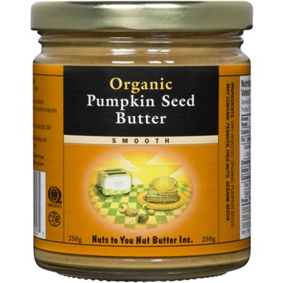 Nuts to You Nut Butter Inc. Pumpkin Seed Butter Smooth Organic 250 g 
