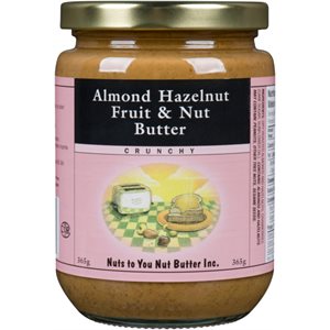 Nuts to You Nut Butter Almond Hazelnut Fruit & Nut Butter Crunchy 365 g 