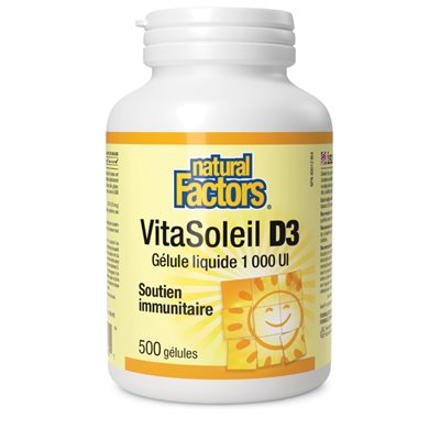 Natural Factors SunVitamin D3 1000 IU 500 Softgels