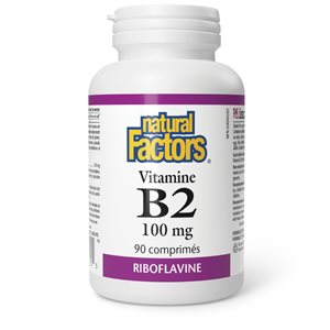 Natural Factors Vitamine B2 100 mg 90 comprimés