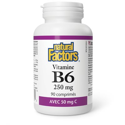 Natural Factors Vitamin B6 Plus 50 mg C 250 mg 90 Tablets