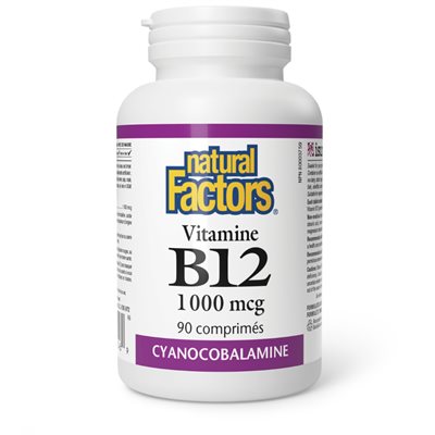 Natural Factors Vitamin B12 1000 mcg 90 Tablets