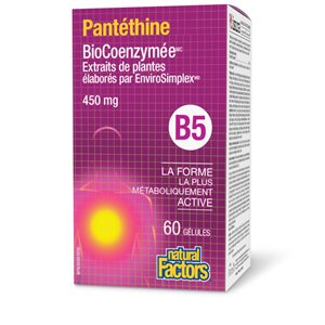 Natural Factors BioCoenzymated™ Pantethine * B5 450 mg 60 Softgels
