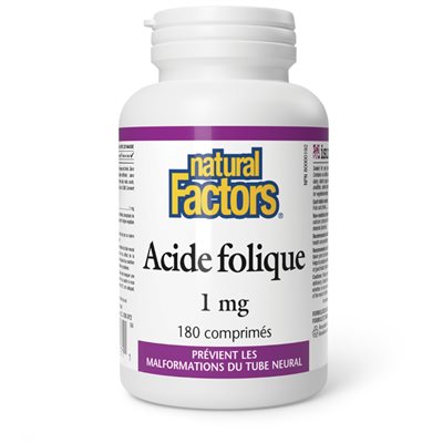 Natural Factors Folic Acid 1 mg 180 Tablets
