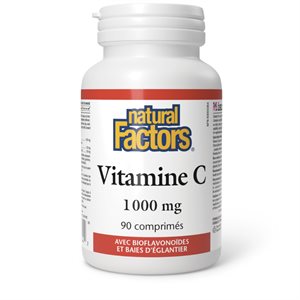 Natural Factors Vitamin C plus Bioflavonoids & Rosehips 1000 mg 90 Tablets