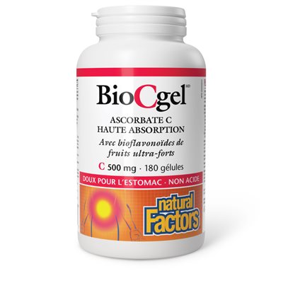 Natural Factors BioCgel® High Absorption Ascorbate C 500 mg 180 Softgels