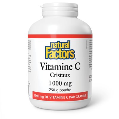 Natural Factors Vitamine C 1 000 mg Cristaux 1 000 mg 250 g poudre