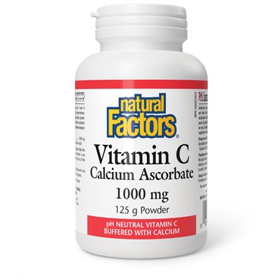 Natural Factors Vitamin C Calcium Ascorbate Powder 1000 mg 125 g Powder