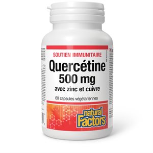 Natural Factors Quercétine avec zinc et cuivre 500 mg 60 capsules végétariennes