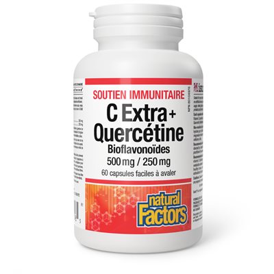 Natural Factors C Extra + Quercetin Bioflavonoids 500 mg / 250 mg 60 Easy Swallow Capsules