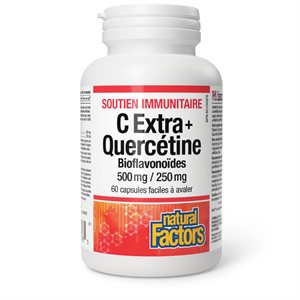 Natural Factors C Extra + Quercetin Bioflavonoids 500 mg / 250 mg 60 Easy Swallow Capsules