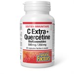 Natural Factors C Extra + Quercetin  Bioflavonoids   500 mg  /  250 mg  90 Easy Swallow Capsules