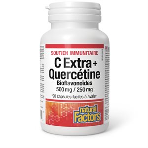 Natural Factors C Extra + Quercetin Bioflavonoids 500 mg / 250 mg 90 Easy Swallow Capsules