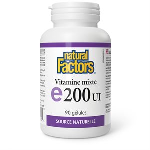 Natural Factors Mixed Vitamin E Natural Source 200 IU 90 Softgels