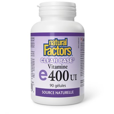 Natural Factors Vitamin E Clear Base® Natural Source 400 IU 90 Softgels