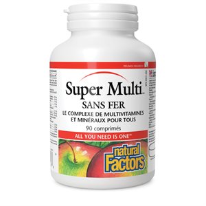 Natural Factors Super Multi Iron Free 90 Tablets