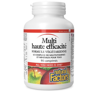 Natural Factors Multi haute efficacité Formule végétarienne 90 comprimés