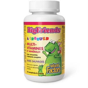 Natural Factors Chewable Multivitamin & Minerals with Whole Food Concentrates 60 Chewable Tablets Jungle Berry