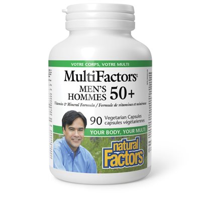 Natural Factors Hommes 50+ MultiFactors 90 capsules végétariennes