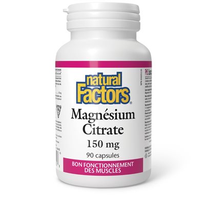 Natural Factors Magnesium Citrate 150 mg 90 Capsules